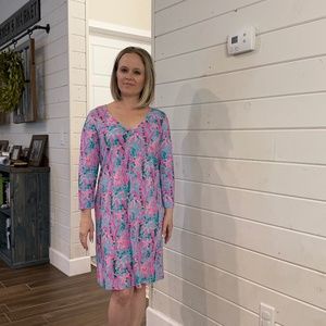 Lilly Pulitzer Tessa 3/4 sleeve dress Multi Seaweed Samba dress